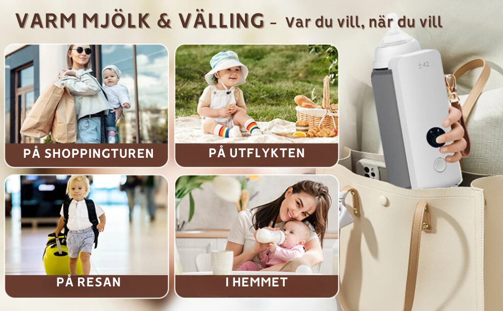 Bärbar flaskvärmare