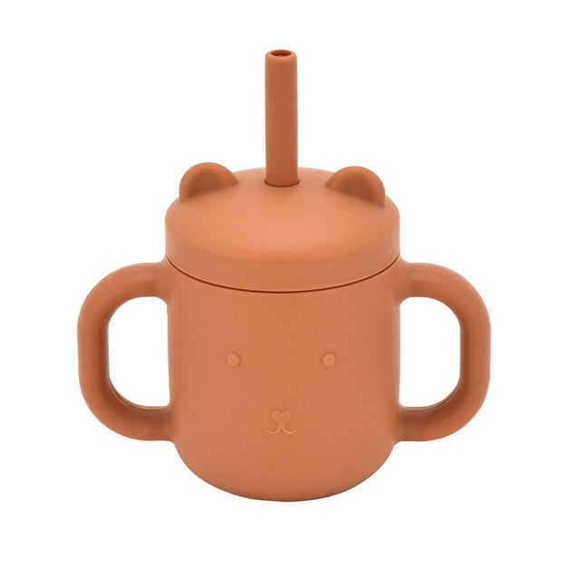 Silikonmugg med sugrör