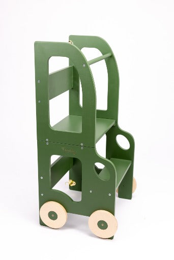 2-i-1 hjälptorn och aktivitetsbord.