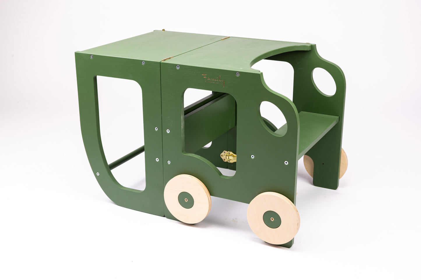 2-i-1 hjälptorn och aktivitetsbord.