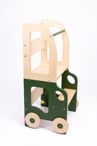 2-i-1 hjälptorn och aktivitetsbord.