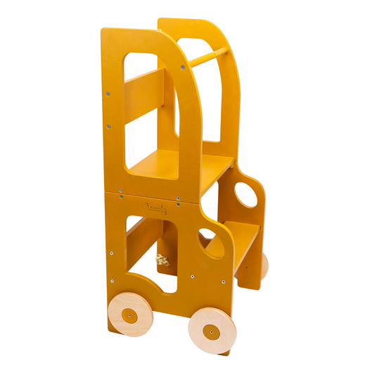 2-i-1 hjälptorn och aktivitetsbord.