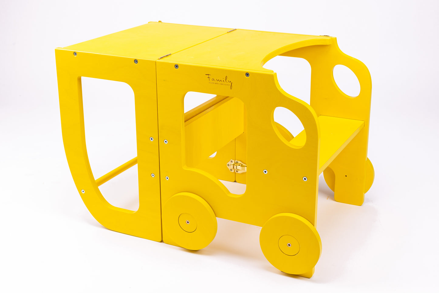 2-i-1 hjälptorn och aktivitetsbord.