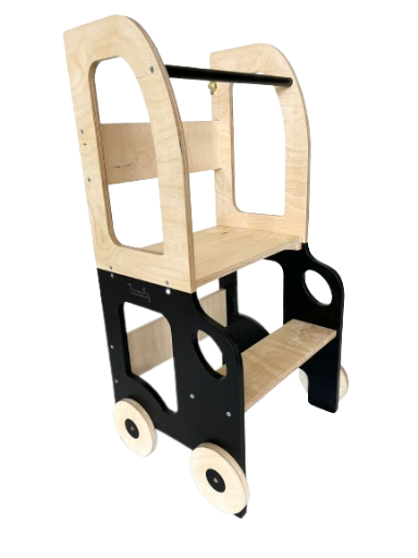 2-i-1 hjälptorn och aktivitetsbord.