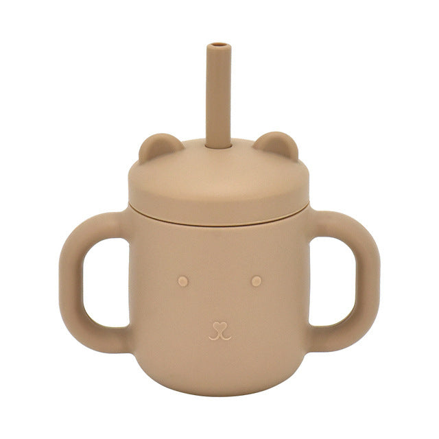 Silikonmugg med sugrör