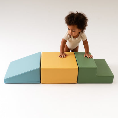 Soft Play 3 Foam Block Set - Pastel Turquoise Mini Climbie